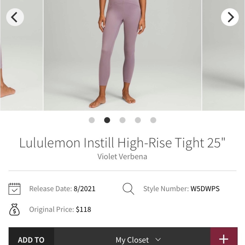Lululemon Instill High-Rise Tight 25"